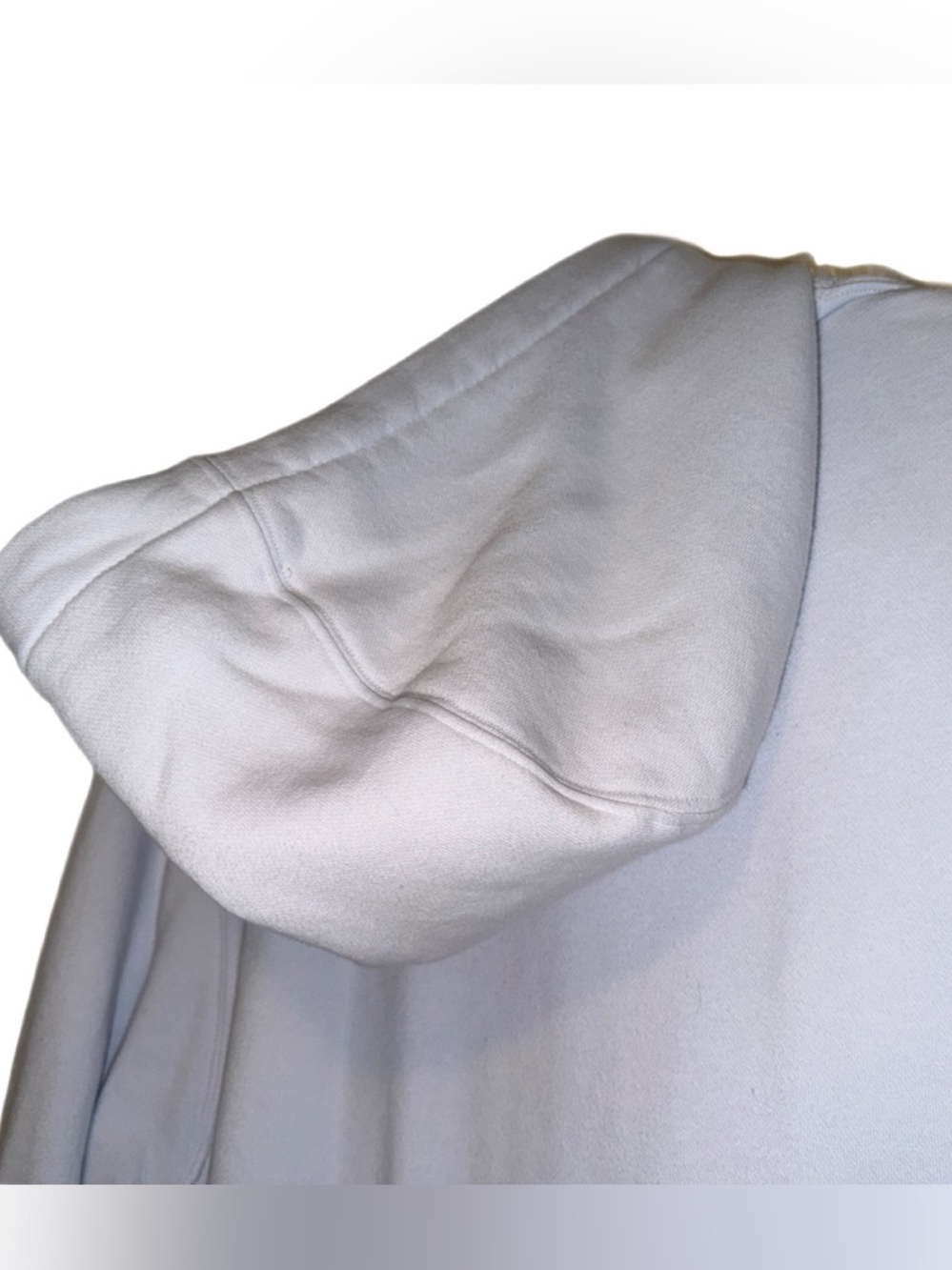Nike- like new! Womens Cotton Lightblue pull over hoodie with lined hood Med - Picture 9 of 15